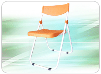塑鋼折合椅橘色